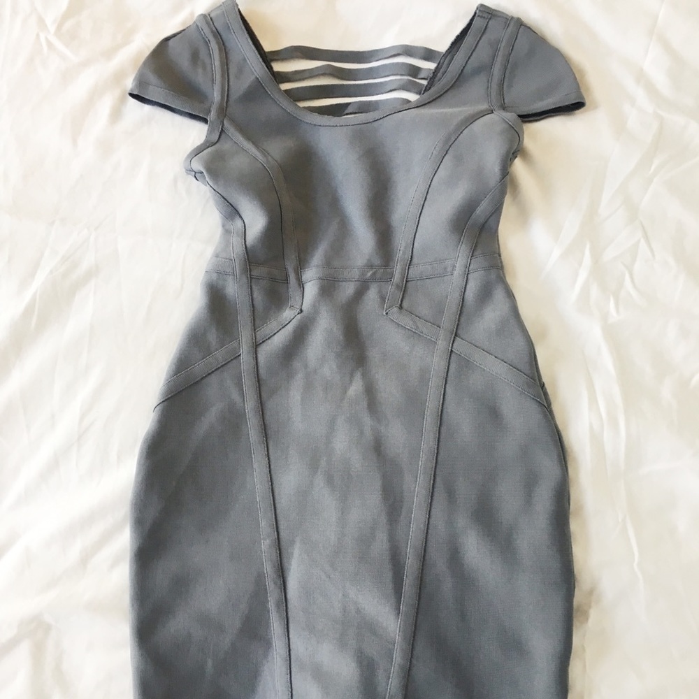 Gray Dress with Strappy Back